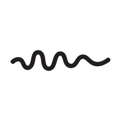 Simple Thick Wavy Line Vector Icon or Element