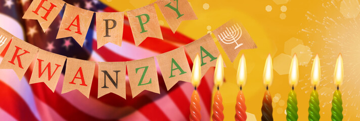 Happy Kwanzaa. African festive concept. Black history.