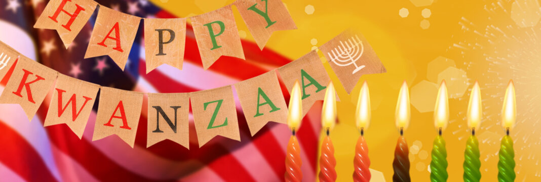 Happy Kwanzaa. African festive concept. Black history.