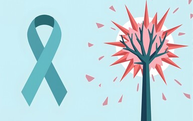 Mental Health Awareness Month. Raising awareness of mental health campaign. Geometric modern style. Vector concept design. High quality