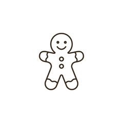 Gingerbread icon. Christmas symbol modern, simple, vector, icon for website design, mobile app, ui. Vector Illustration