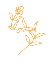 vector illustration of an abstract floral background yellow