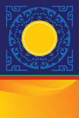 Geometric Mandala Inspired Design with Circle and Traditional Elements for Decorative Art and Cultural Patterns