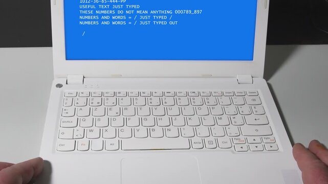 Troubleshooting computer errors while addressing common laptop - closing a laptop - meaningless text