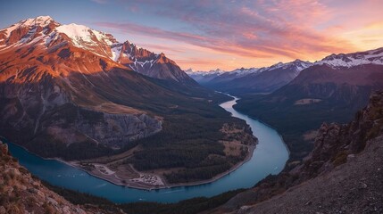 sunset over the mountains
