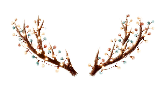 christmas lighting on reindeer antlers