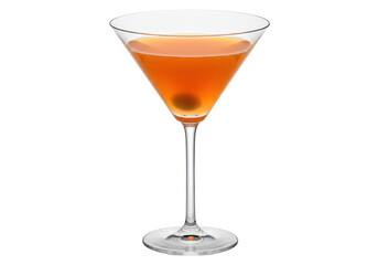 Isolated cocktail in a martini glass, alcoholic beverage, bar setting, party drink, garnish