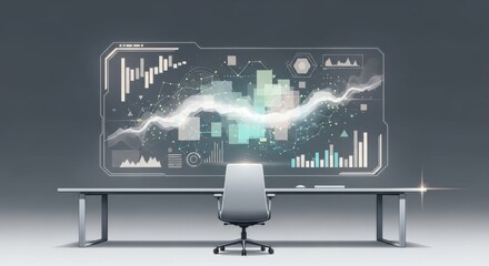 Futuristic Business Analytics Dashboard with Data Visualization