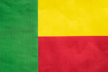Benin flag closeup