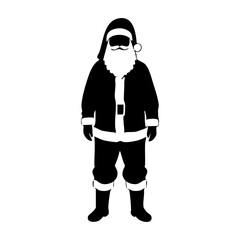 Obraz premium santa clause silhouette illustration