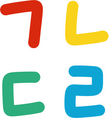 가나다 손글씨 한글 일러스트