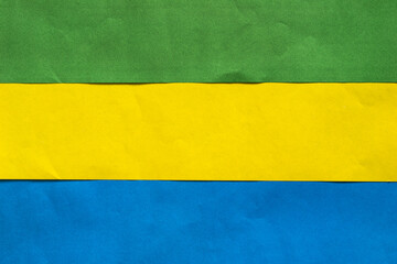 Gabon flag closeup