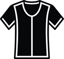 Simple outline icon of a handball jersey for sports and team branding