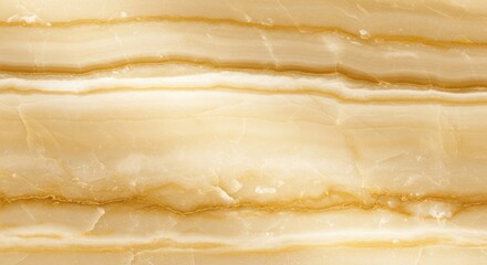 Close-up of banded onyx stone with horizontal layers.