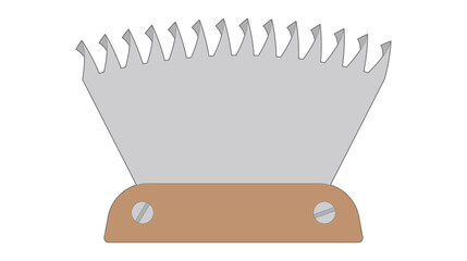 Isolated vector illustration of a beekeeper's tool - a comb for wiring. Ideal for agricultural and apiculture-related content.