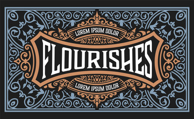 Western card with vintage style	