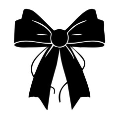 black ribbon bow