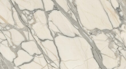 Close-up of a white marble slab with gray veins.