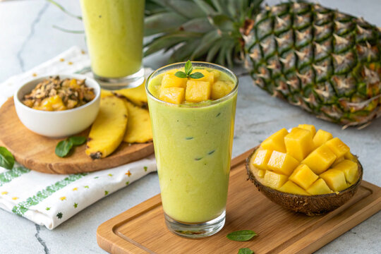 Refreshing tropical smoothie blend
