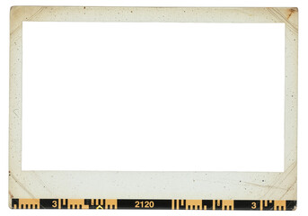 Instant Photo Film Frame. Snapshot Border Overlay. Retro Vintage Effect. Isolated PNG Texture....