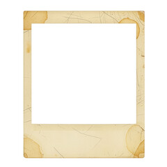Instant Photo Film Frame. Snapshot Border Overlay. Retro Vintage Effect. Isolated PNG Texture....