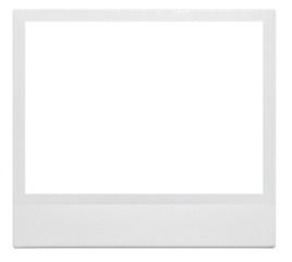 Instant Photo Film Frame. Snapshot Border Overlay. Retro Vintage Effect. Isolated PNG Texture. Transparent Background