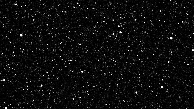 A minimalist black-and-white background featuring scattered white dots resembling stars in a night sky.