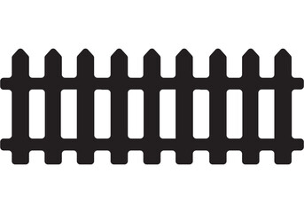 wooden fence isolated on white background