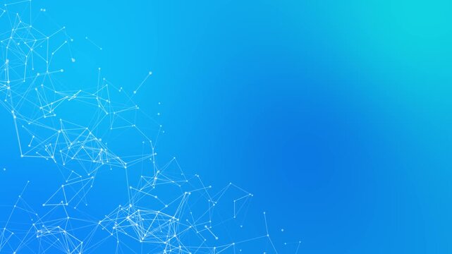 Blue technology network background for digital data connection and modern ai innovation design.