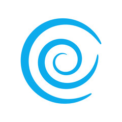 Blue Spiral Design A Captivating Circular Swirl.