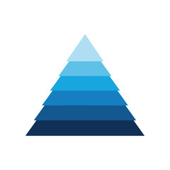Layered Pyramid Graphic Representing Growth and Structure.