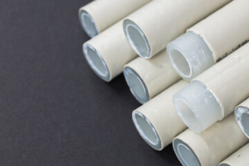 Fototapeta premium stripped polypropylene pipes for soldering, soldering pipes for water