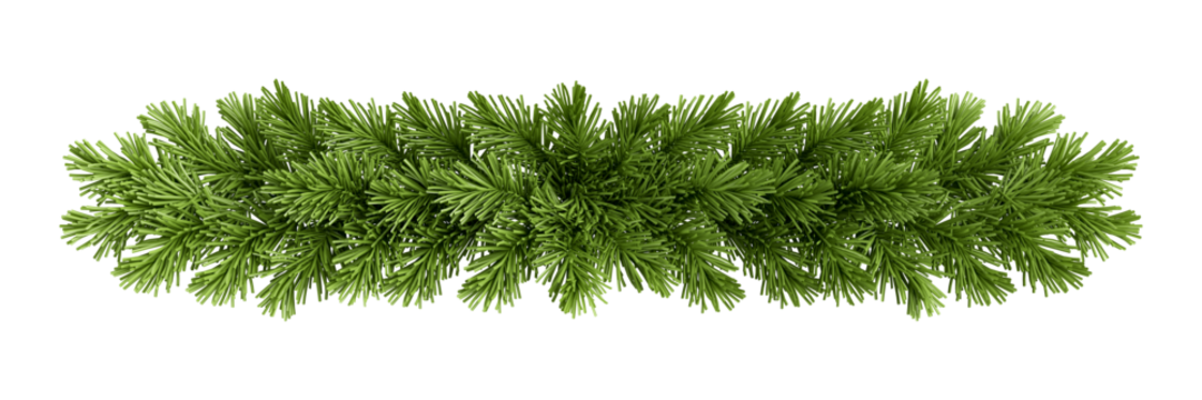 Christmas garland pine branches isolated on transparent - Powered by Adobe
