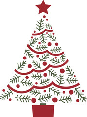 Festive Minimalist Christmas Tree | Modern Holiday Decoration Art