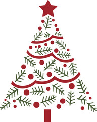 Festive Minimalist Christmas Tree | Modern Holiday Decoration Art