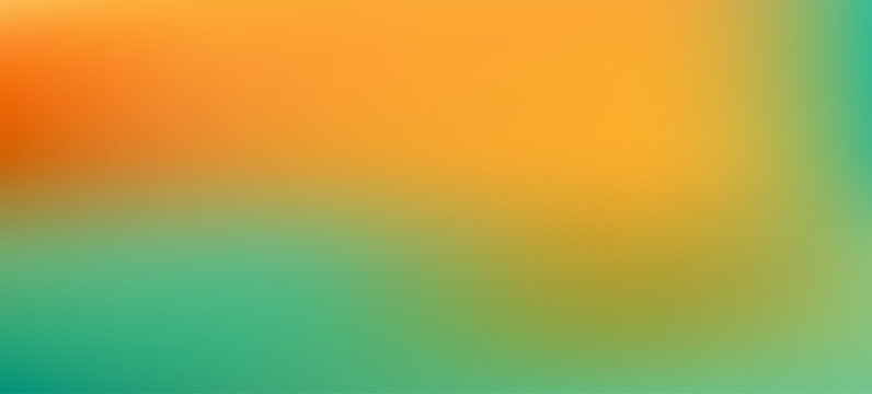Teal orange texture, vector abstract green and coral gradient. Mint and peach colors gradation. Coral and green watercolor backdrop