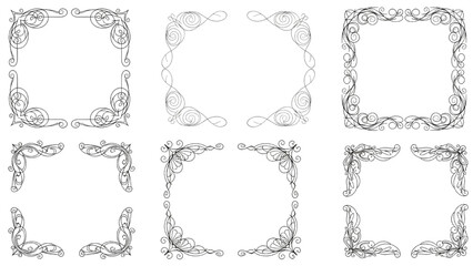 Elegant Vintage Frames Collection Floral, Ornate, and Decorative Border Elements