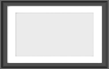 Blank horizontal picture frame with empty space