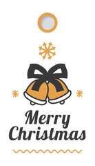 Merry Christmas bells illustration tag creating festive atmosphere