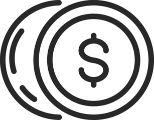 Stacking dollar coins showing economic value and saving