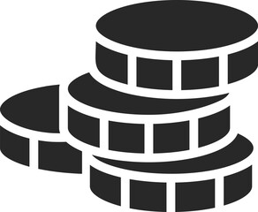 Stacking coins icon representing money and financial growth