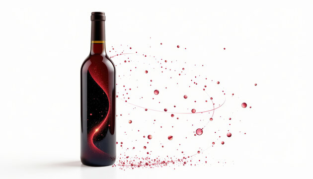 Modern Dark Bottle with Dynamic Red Accents