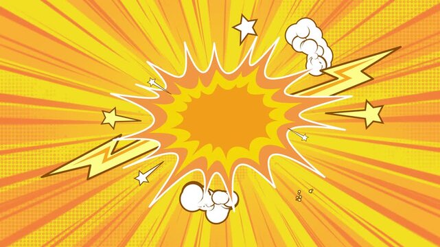 Comic explosion pop art boom background