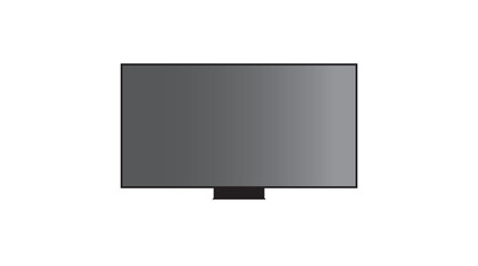 Blank LCD/LED Flat Screen Display Vector Illustration (Modern Monitor, Presentation Technology, Digital Device)