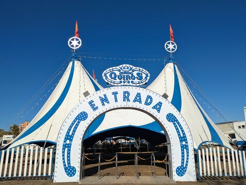 Entrada del circo Quiros en Madrid, Espa&ntilde;a, 18 de noviembre de 2025