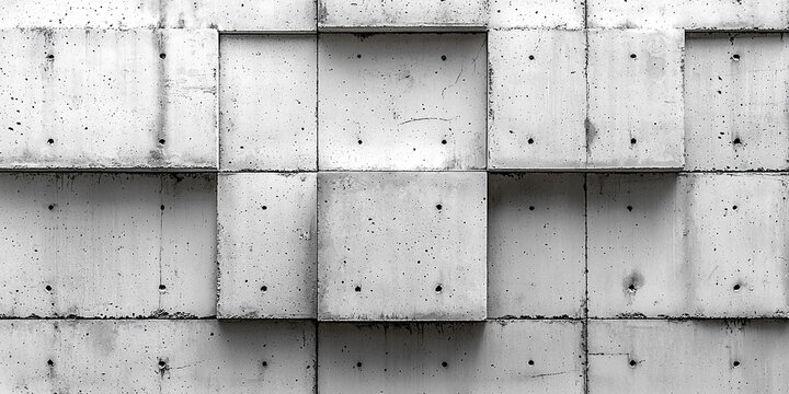 Abstract texture of white cement wall with geometric patterns Generative AI