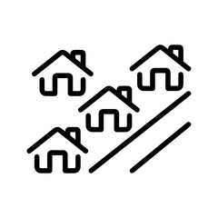 Village houses icon
