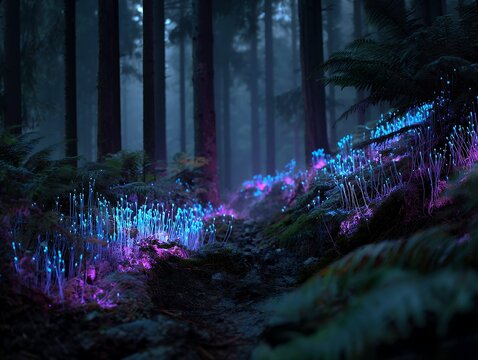 Bioluminescent Forest Floor