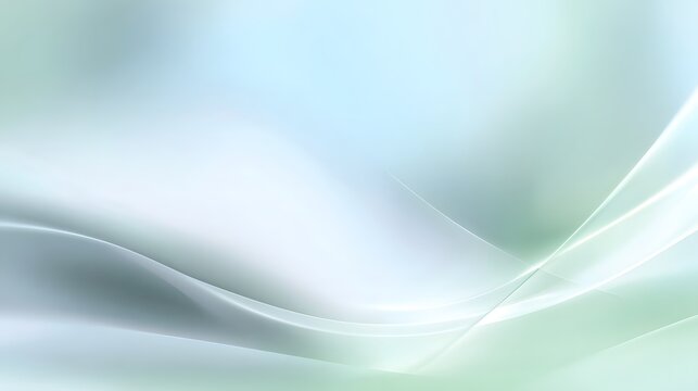 Abstract background with waves and blurred bokeh. abstract background with smooth lines in pastel shades of blue and green, mint color.