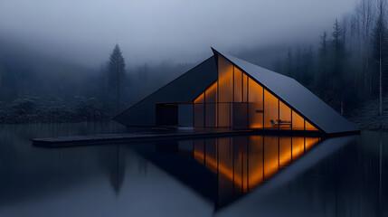Modern house with garage